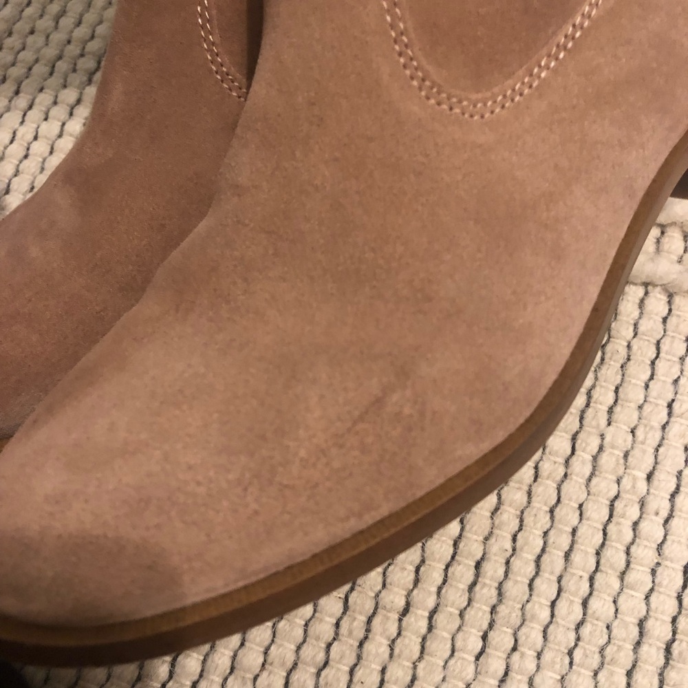 Women's Suede Ankle Boots - Pink - Picture 4 of 8